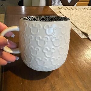 Disney Cream Mug with Black Patterned Interior homestead collection